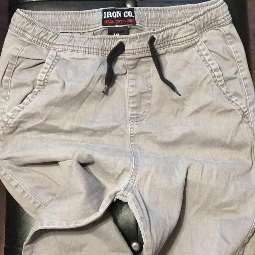 Boys Jean Khaki Joggers Gray Size XL